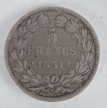Ecu en argent 5Frs Louis Philippe 1er type Domard 