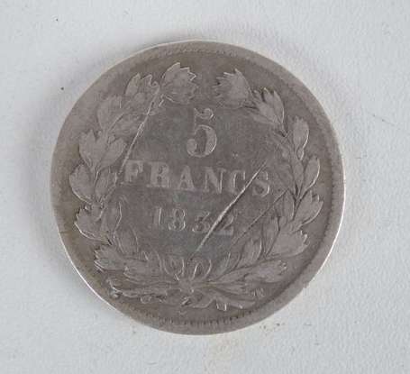 Ecu en argent 5Frs Louis Philippe 2ème type 