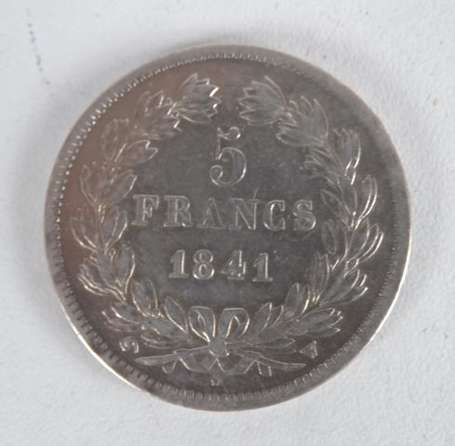 Ecu en argent 5Frs Louis Philippe 2ème type 