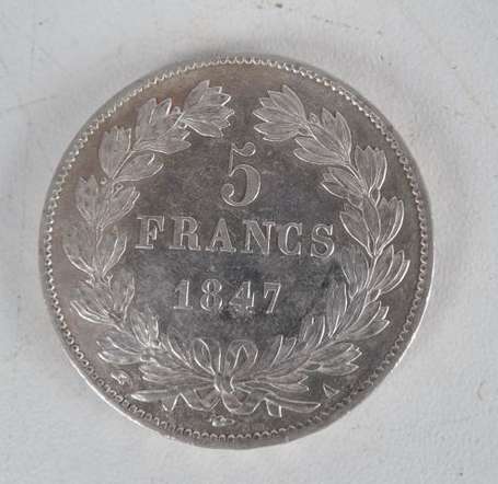 Ecu en argent 5Frs Louis Philippe 3ème type 