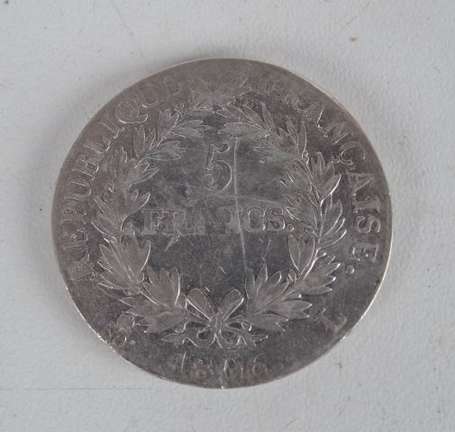 Ecu en argent 5Frs Napoléon Empereur, tête nue, 