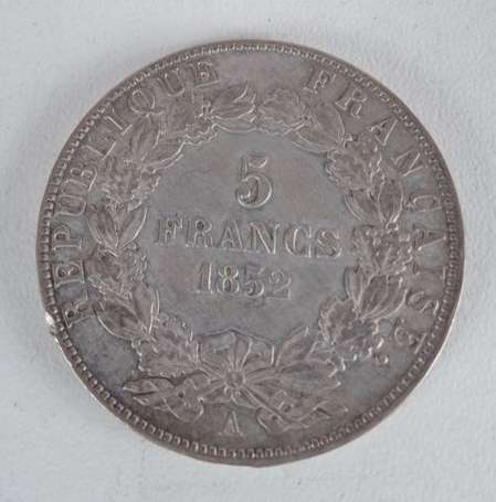 Ecu en argent 5Frs Louis-Napoléon Bonaparte, 1852 
