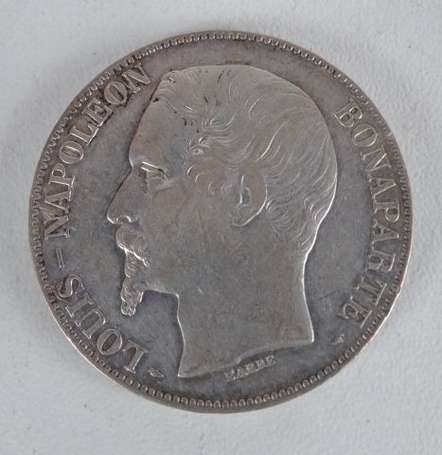 Ecu en argent 5Frs Louis-Napoléon Bonaparte, 1852 