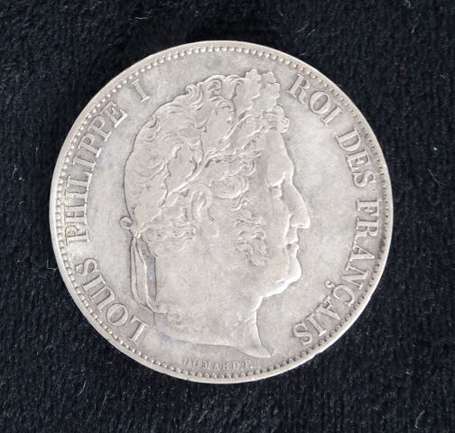Ecu en argent 5Frs Napoléon III, tête nue, 1855 A.