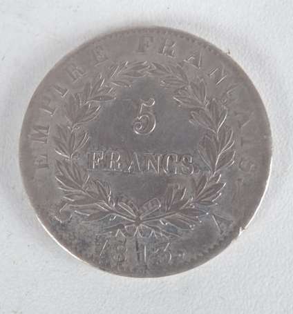 Ecu en argent 5Frs Napoléon Empereur, tête laurée,