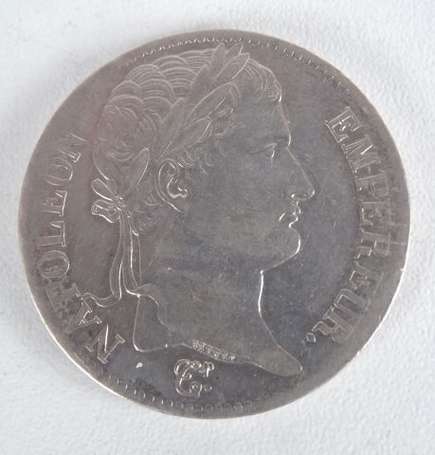 Ecu en argent 5Frs Napoléon Empereur, tête laurée,