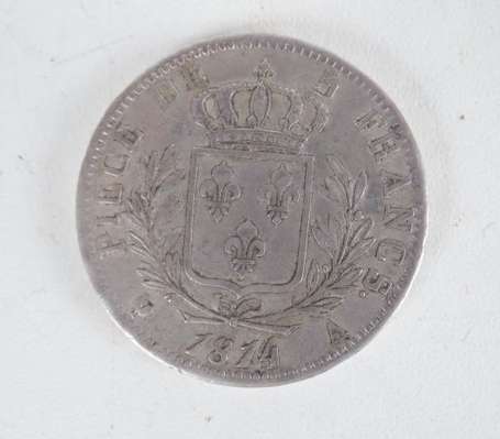 Ecu en argent 5Frs Louis XVIII au buste habillé, 