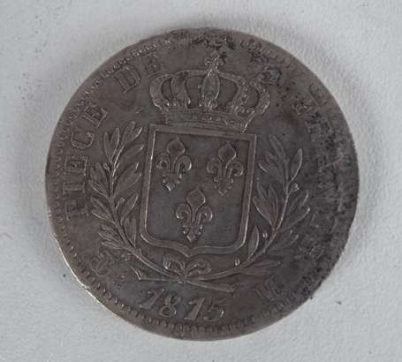 Ecu en argent 5Frs Louis XVIII au buste habillé, 