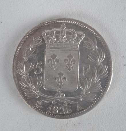 Ecu en argent 5Frs Charles X 1er type, 1826 A. 