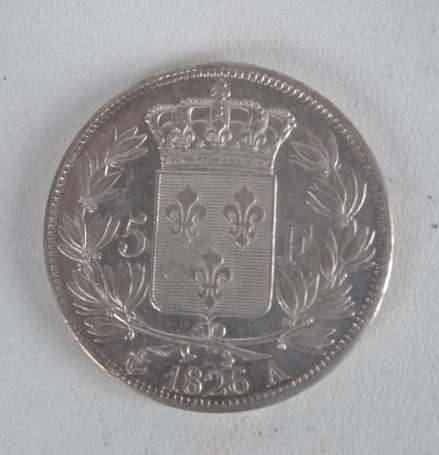 Ecu en argent 5Frs Charles X 1er type, 1826 A. 