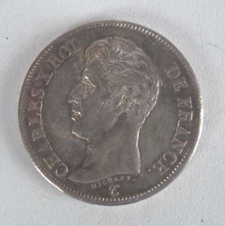 Ecu en argent 5Frs Charles X 1er type, 1826 A. 