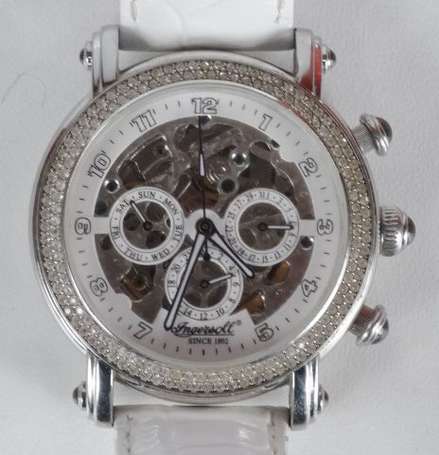 INGERSOLL - Montre Squelette de dame en acier, 