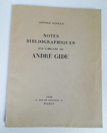 NAVILLE (Arnold) - Notes bibliographiques sur 