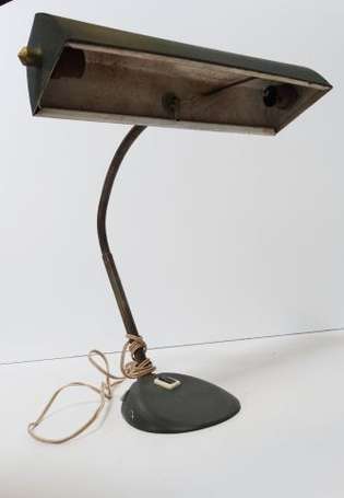 Lampe de bureau laquée vert à bras flexible  et 