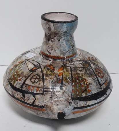 Baudoin Joël. Pichet et Vase à anses en terre 