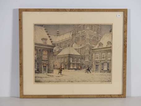 STRUBE Jan (1892-1985) Oud Breda Lithographie 