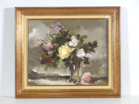 JEROME Pierre 1905-1982 Bouquet Huile sur toile, 