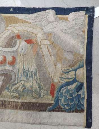 Fragment de tapisserie représentant un paysage 