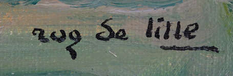 ROG DE LILLE XXe - Sahurs. Huile sur toile, signée