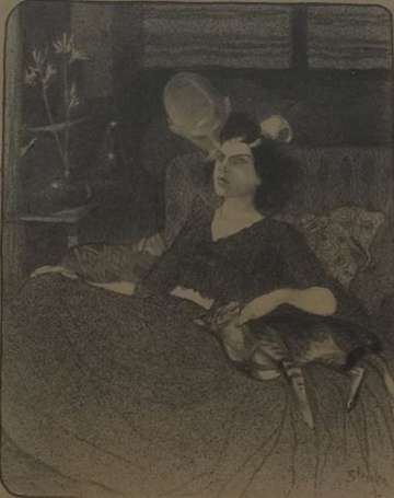 STEINLEN Théophile-Alexandre (1859-1923) Volupté. 