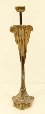 RANC Charles (XIXe-XXe) - Pied de lampe en bronze 