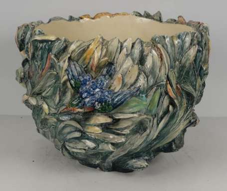 MADRASSI Luca (1848-1919) Cache-pot en céramique 