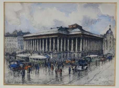 FRANK-WILL (1900-1951) Paris, La Bourse. Crayon et