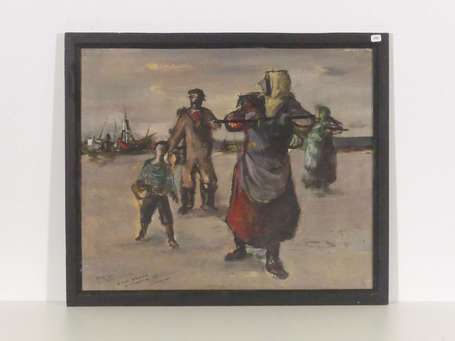 CRAMOYSAN Marcel (1915-2007)  Les pêcheurs de 