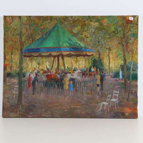 FRAN-BARO (1926 - 2000) - Automne au jardin du 