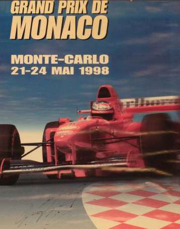 Affiche du Grand Prix de Formule 1 de Monaco 1998 