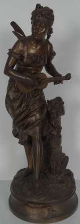 BOURET Eutrope (1833-1906) Cigale. Sujet en bronze