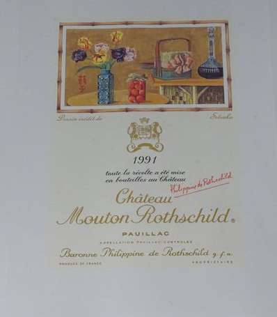 Lithographie reprenant l'étiquette du Château 