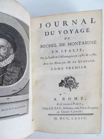 MONTAIGNE (Michel de) - Journal du voyage de 