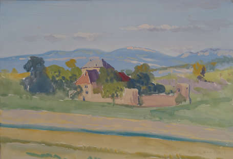 HAAS Robert (1898-1997) - Ferme fortifiée. 