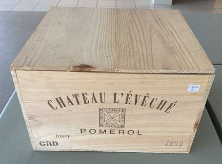 6 Magnums Château L'Evêché, Pomerol 2009 CBO