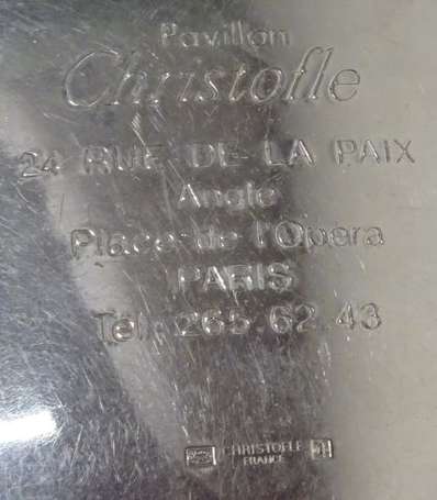 CHRISTOFLE - Vide poche en métal argenté, mention 