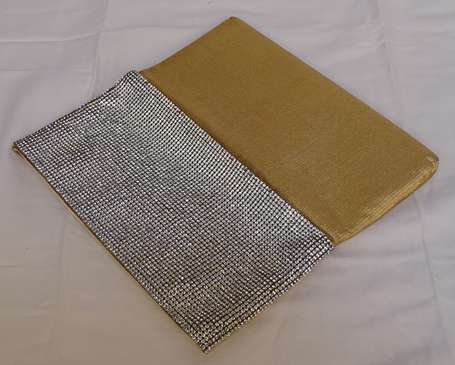 SWAROVSKI - Pochette de soirée dorée pavée de 