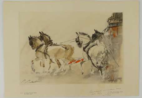DUBAUT (Pierre-Olivier) - (1886-1968) - Attelage 