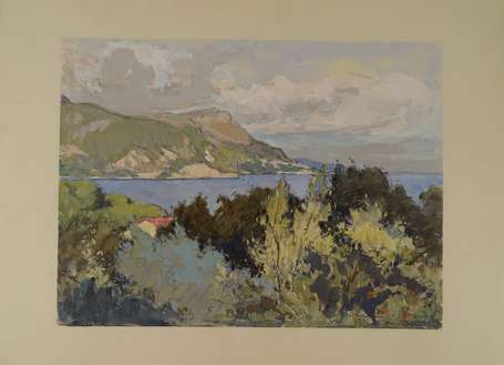 HUGUES Paul - (1891-1972) - Bord de côte en 