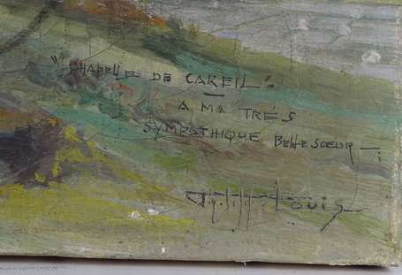 ECOLE XXe - Chapelle de Careil. Huile sur toile, 