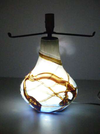 LUZORO Michèle (1949-) - Pied de lampe en verre à 