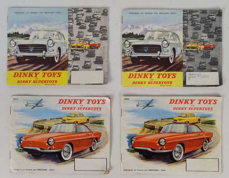 Dinky toys - Lot de 4 catalogues  2x1960, 2x1961  