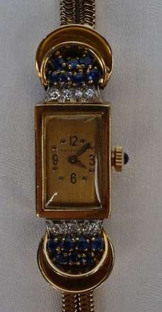 Montre de dame en or jaune 18K (750°/00), le 