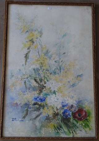 FILLIARD Ernest (1868-1933) Bouquet d'anémones et 