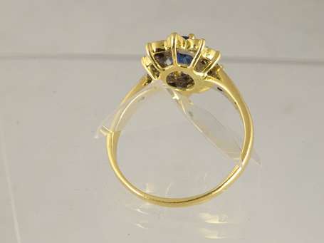 Bague pompadour or jaune et or gris 18 K (750°/°°)