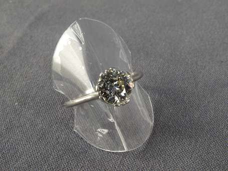 Bague solitaire, diamant taille ancienne, diamant 