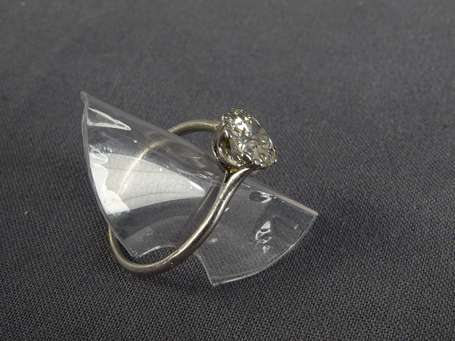 Bague solitaire, diamant taille ancienne, diamant 