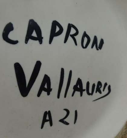 CAPRON Roger (1922-2006), VALLAURIS - Vase diabolo