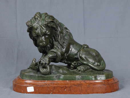 D'après Antoine-Louis BARYE (1795-1875) - Lion au 