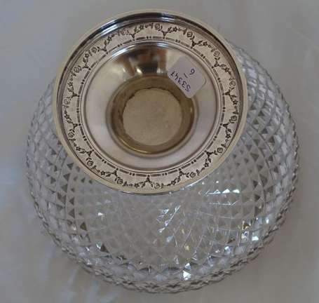 Coupe sur pied en cristal moulé à motifs de 